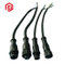 Schwarz/Weiß M16 2 Pin 3 Pin Wasserdichter Steckverbinder