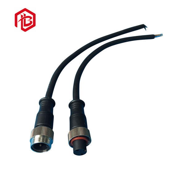 Verschleißfeste Produkte 18 AWG Metall M16 Wasserdichtes Kabel 2 Pin Stecker