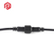 Schwarz/Weiß Männlich Weiblich LED Großer M18 Stecker 6 Pin